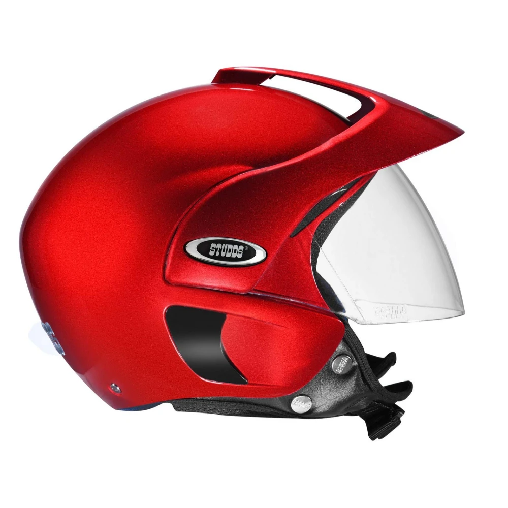 Studds Marshall Open Face Helmet (Cherry Red, L)