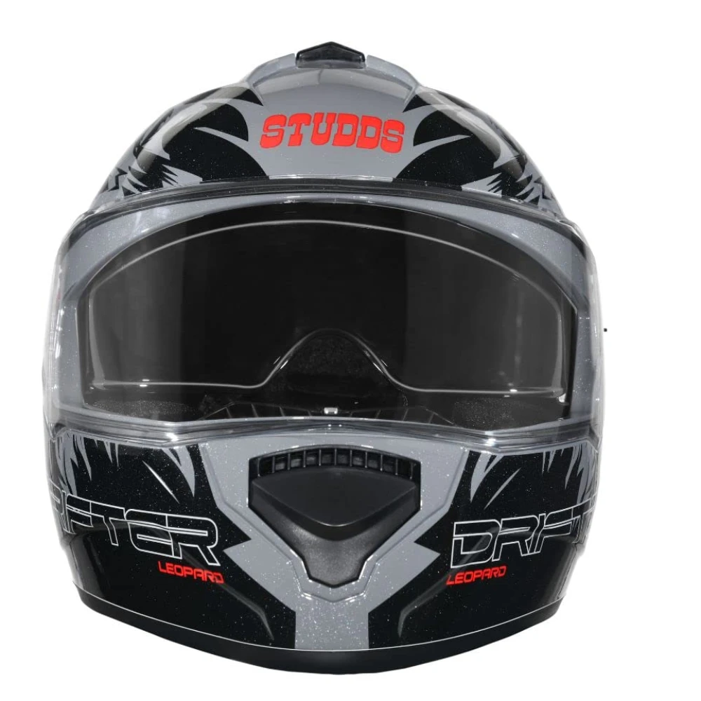 Studds Drifter Full Face Helmet Grey N9, Size: XL(60 cm)