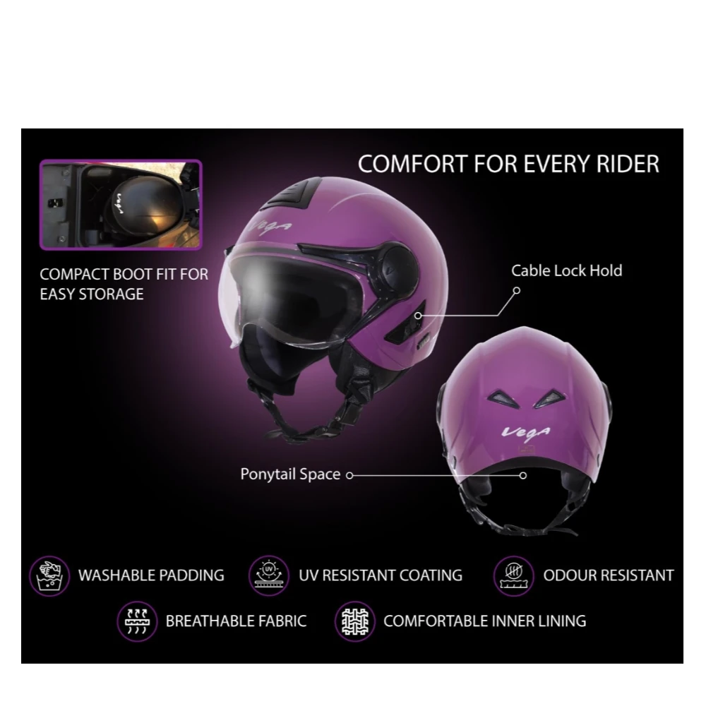 Vega Verve Purple Helmet-M