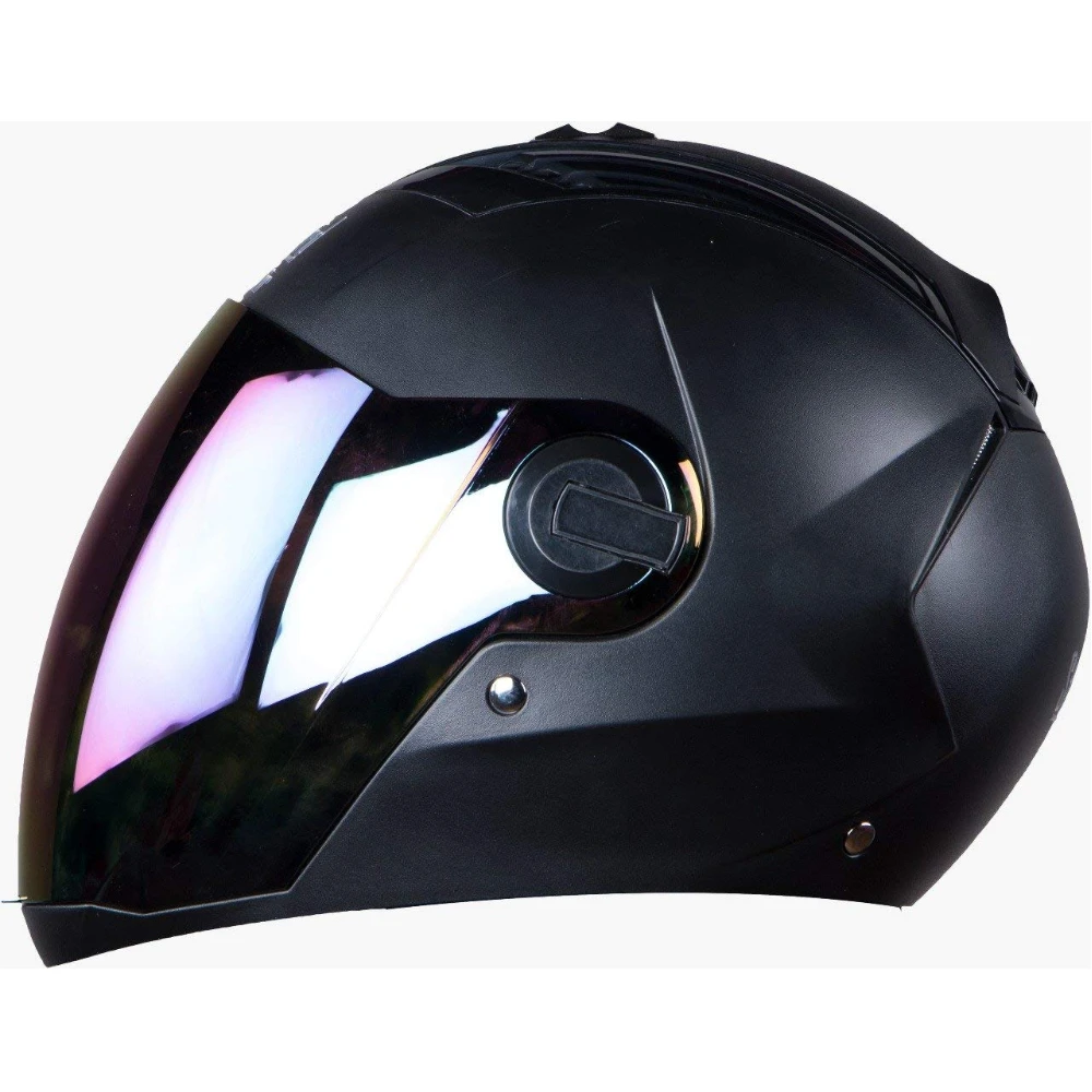 Steelbird SBA-2 Matt Black Helmet with Rainbow Visor, 580mm