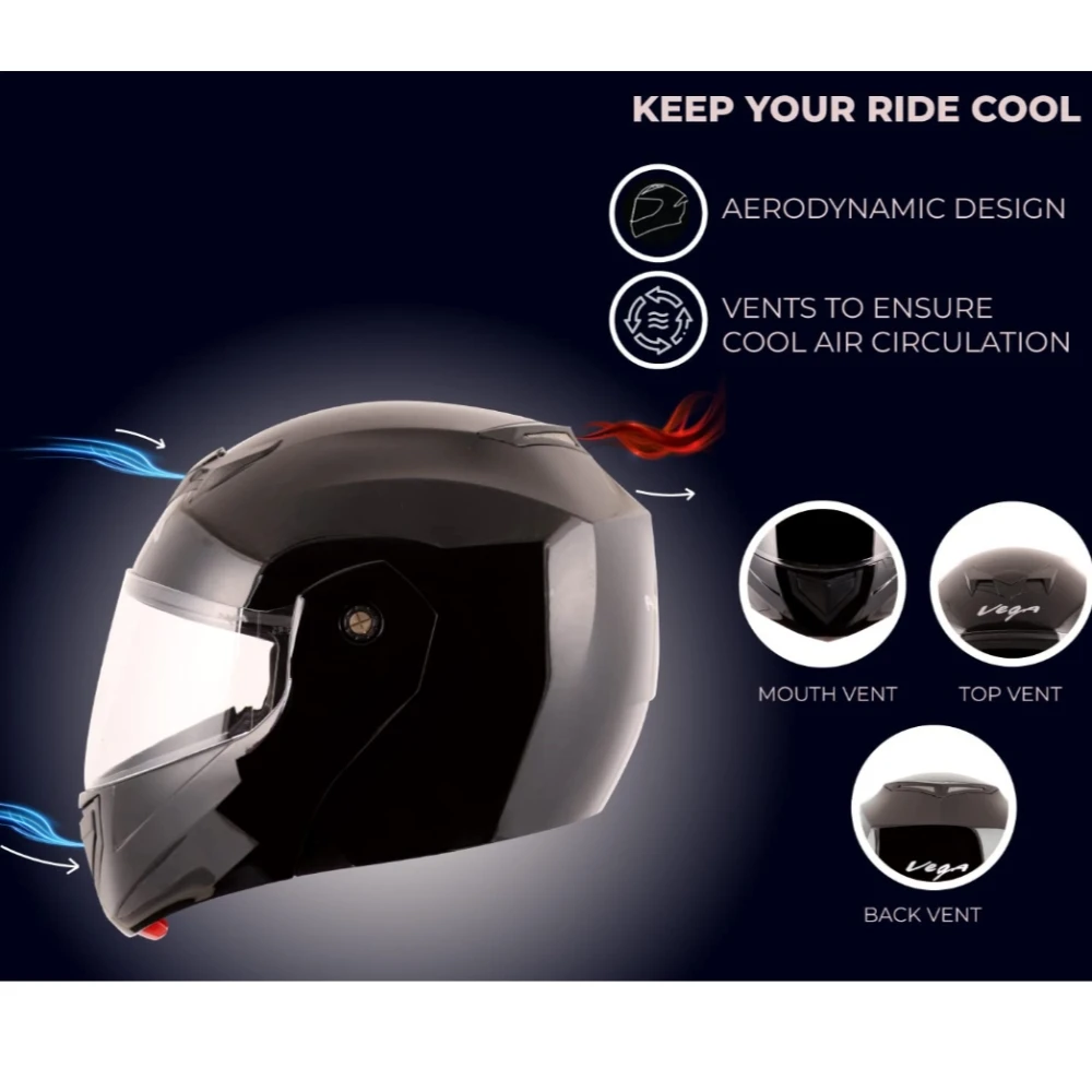 Vega Crux Dx Black Helmet-L