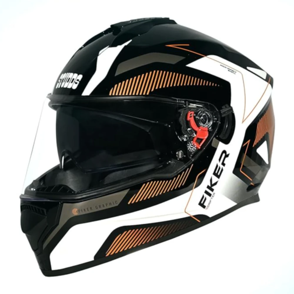 Studds Drifter D5 Fiker ISI and DOT Certified Full face Helmet for Men and Women with Inner Sun Visor and Spoiler (Black XL)