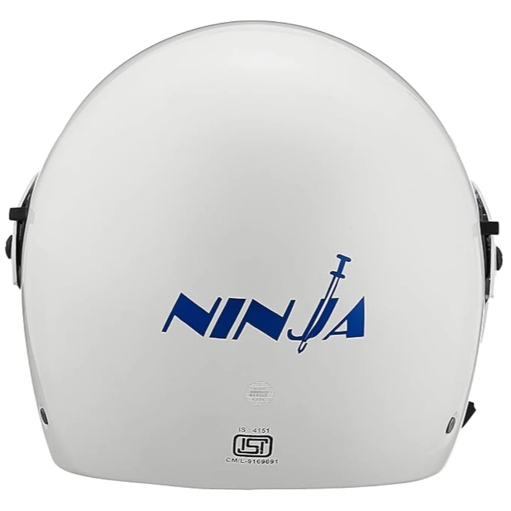 Studds Ninja Pastel Plain Flip Up Full Face Helmet (White, Large)