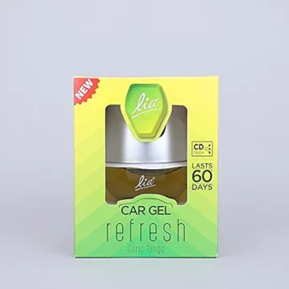 Cycle Lia Car Freshener Gel|Citric Tango (Refresh) Fragrance 45 Gm|Lia Dashboard Gel Car Air Freshener|Car Perfume Car Accessories