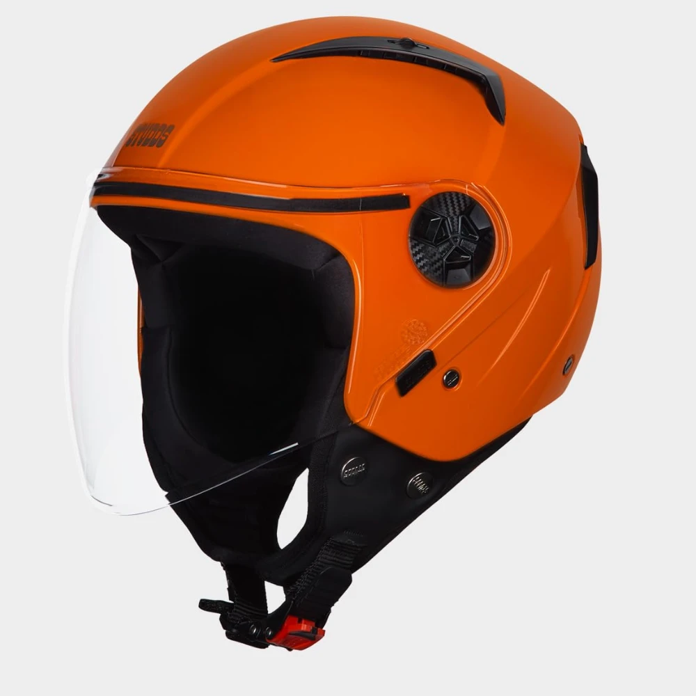 Studds Vogue Isi Certified Open Face Motorcycling Helmet for Men and Women with Clear Visor,Large