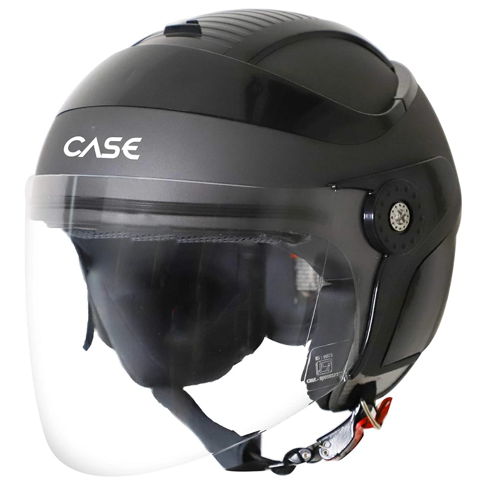 Steelbird SB-29 Case Open Face Helmet Grey & Black, Size: M(55-56 cm)