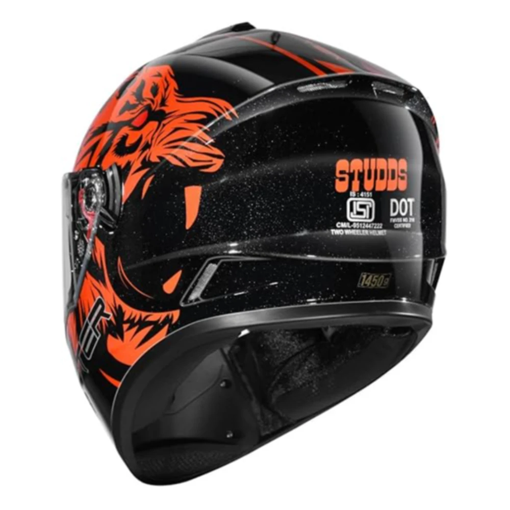 Studds Drifter Full Face Helmet Black N10, Size: XL(60 cm)