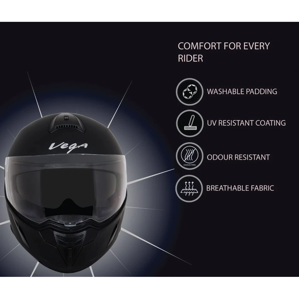 Vega Ryker D/V Dull Black Helmet-M