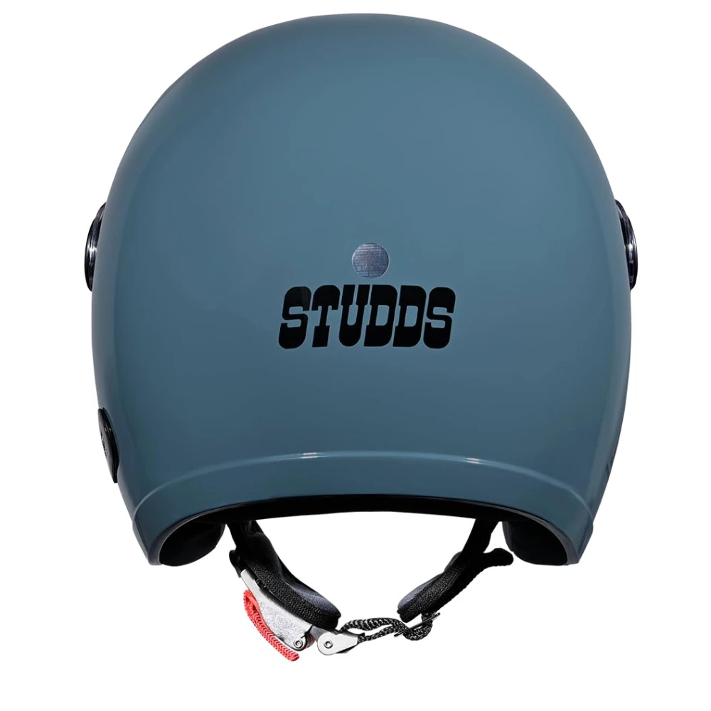 Studds Jet Open Face ISI Certified Helmet with Chopper Visor Shark Skin Blue - M
