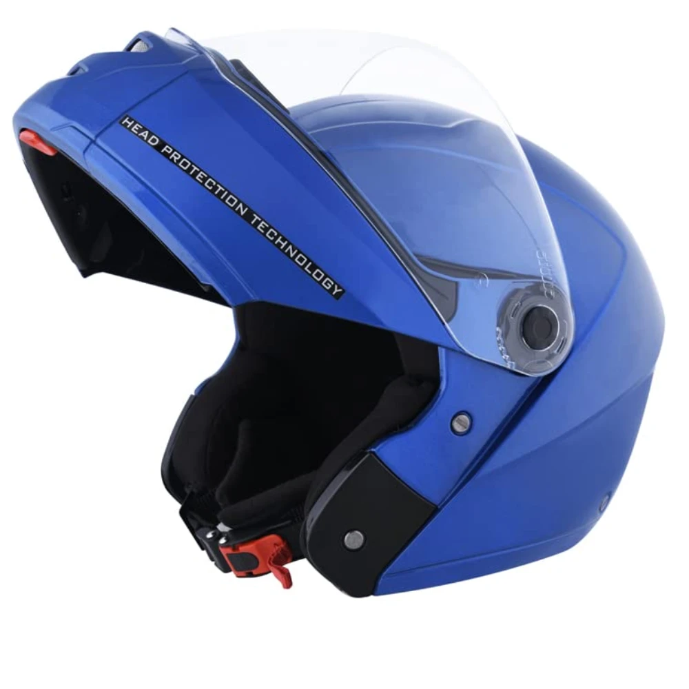 Studds Ninja Elite SUPER Flip Up Full Face Helmet (Flame Blue, XL)