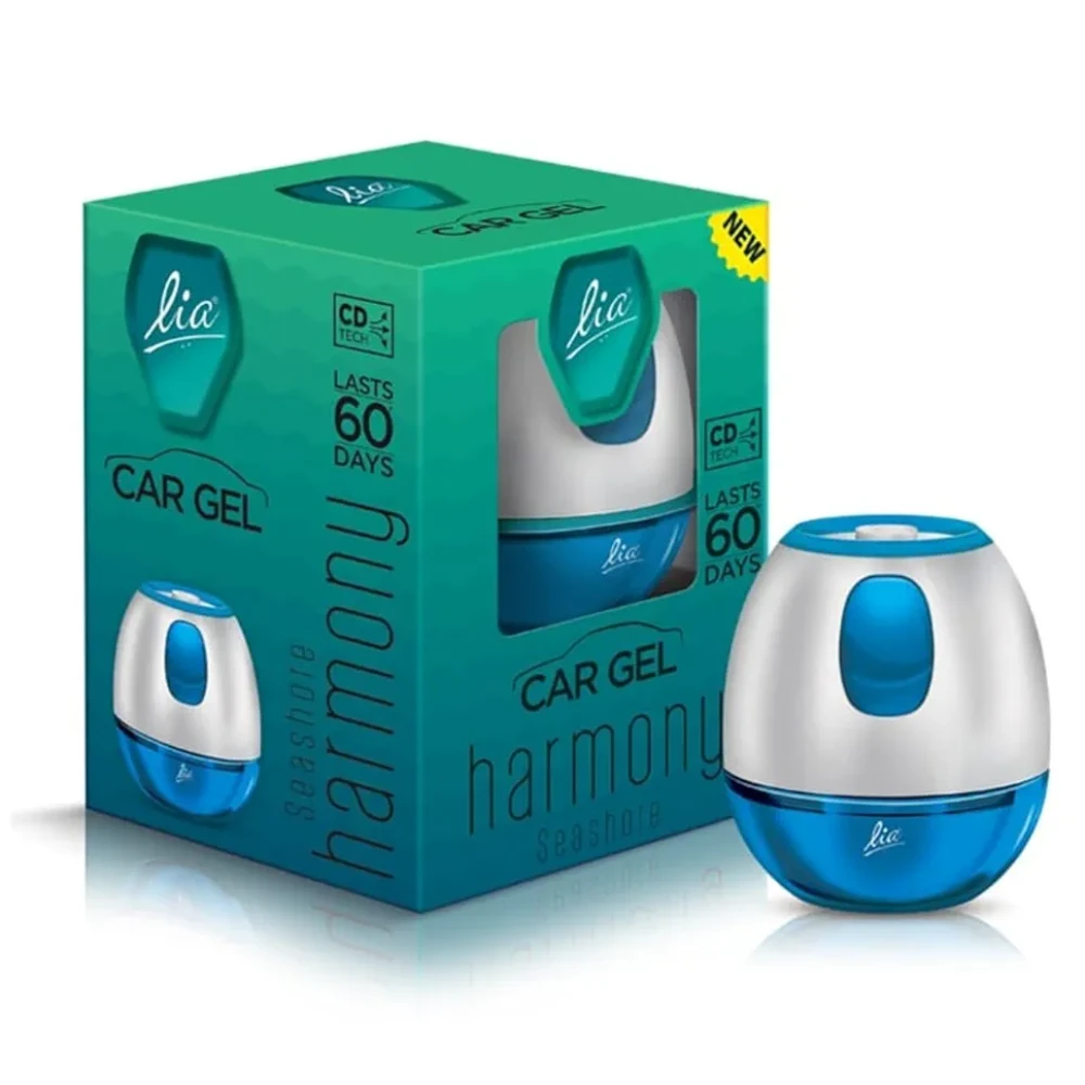Cycle Lia Car Freshener Gel | Seashore (Harmony) Fragrance 45 gm | Lia Dashboard Gel Car Air Freshener | Car Perfume Car Accessories