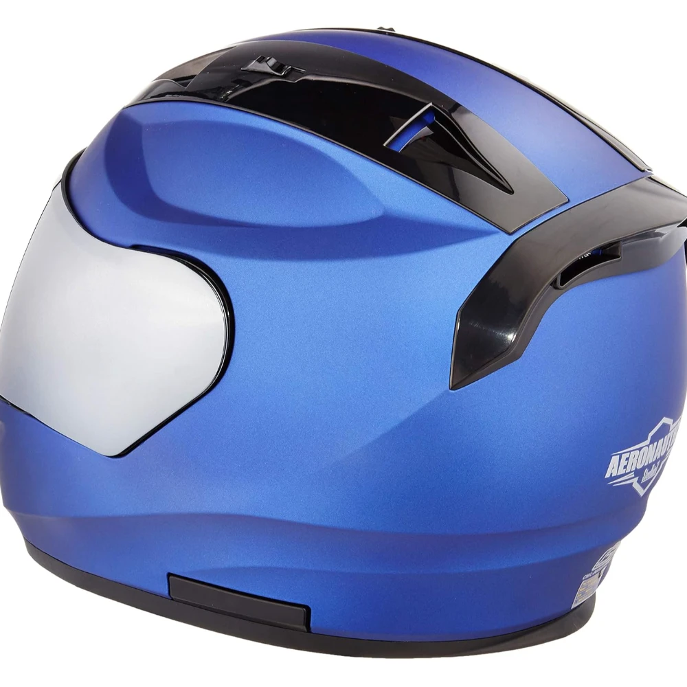 Steelbird SA-1 Aeronautics Full Face Helmet Blue, Size: L(57-58 cm)
