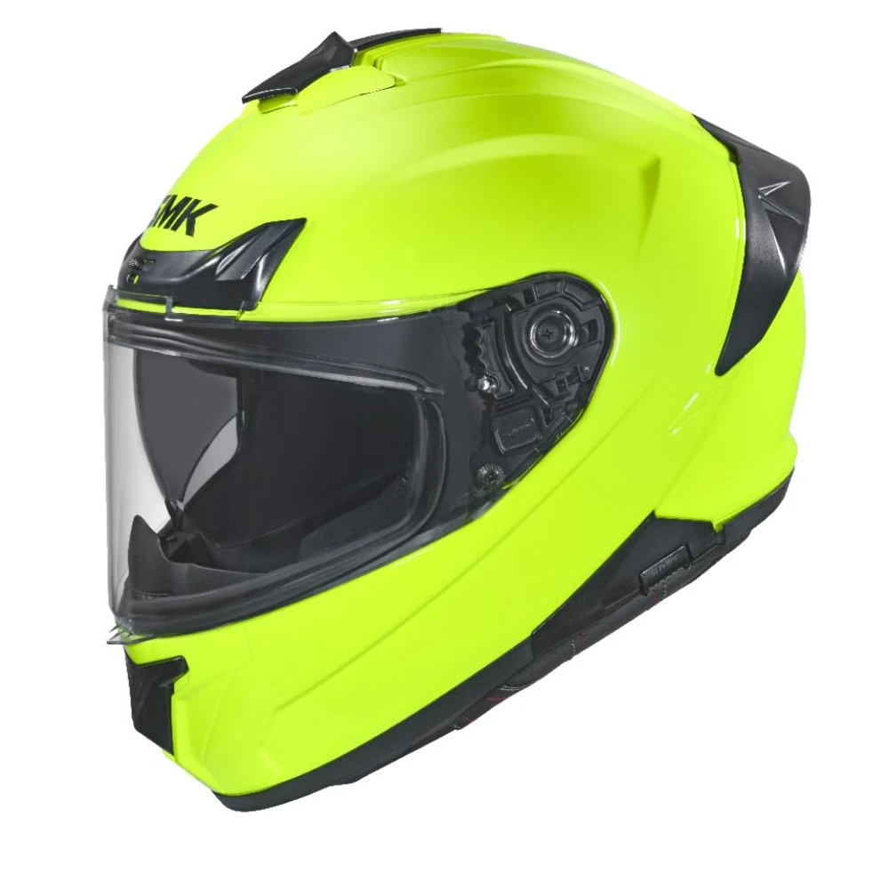 SMK Typhoon Solid ISI ECE & DOT Certified Full Face Dual Visor Helmet for Men and Women with Pinlock Fitted Clear Visor and Inner Sun Visor