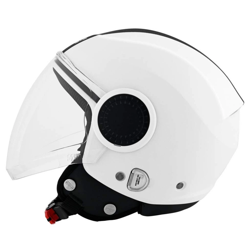 Studds Urban O/F Helmet WHI/BK Strip(M) | White Black