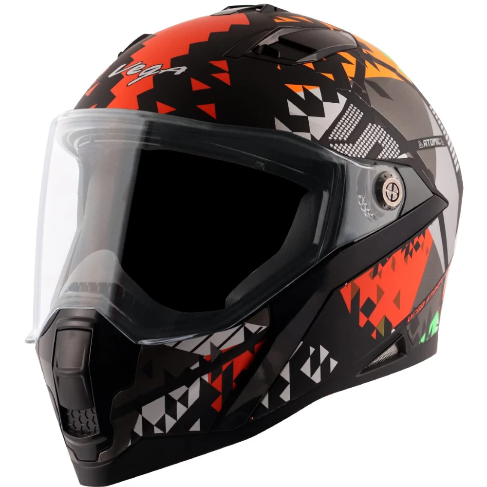 Vega Storm Atomic Dull Black Orange Helmet-M