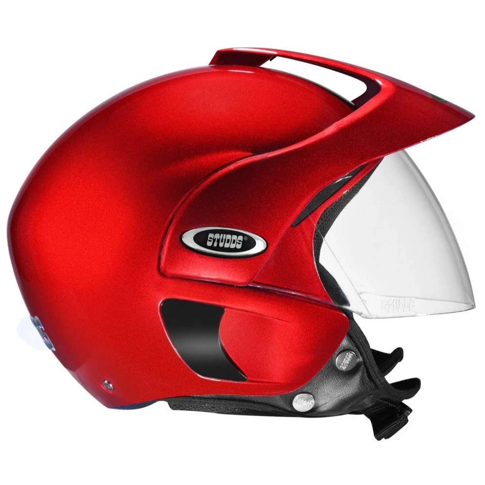 Studds Marshall Open Face Helmet (Cherry Red, L)