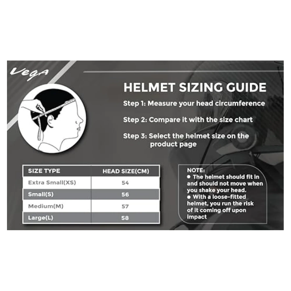 Vega Off Road Secret ISI Certified Matt Finish Full Face Dual Visor with Peak Helmet for Men and Women Outer Clear Visor and Inner Smoke Sun Visor(Dull Anthracite Black, Size:L)