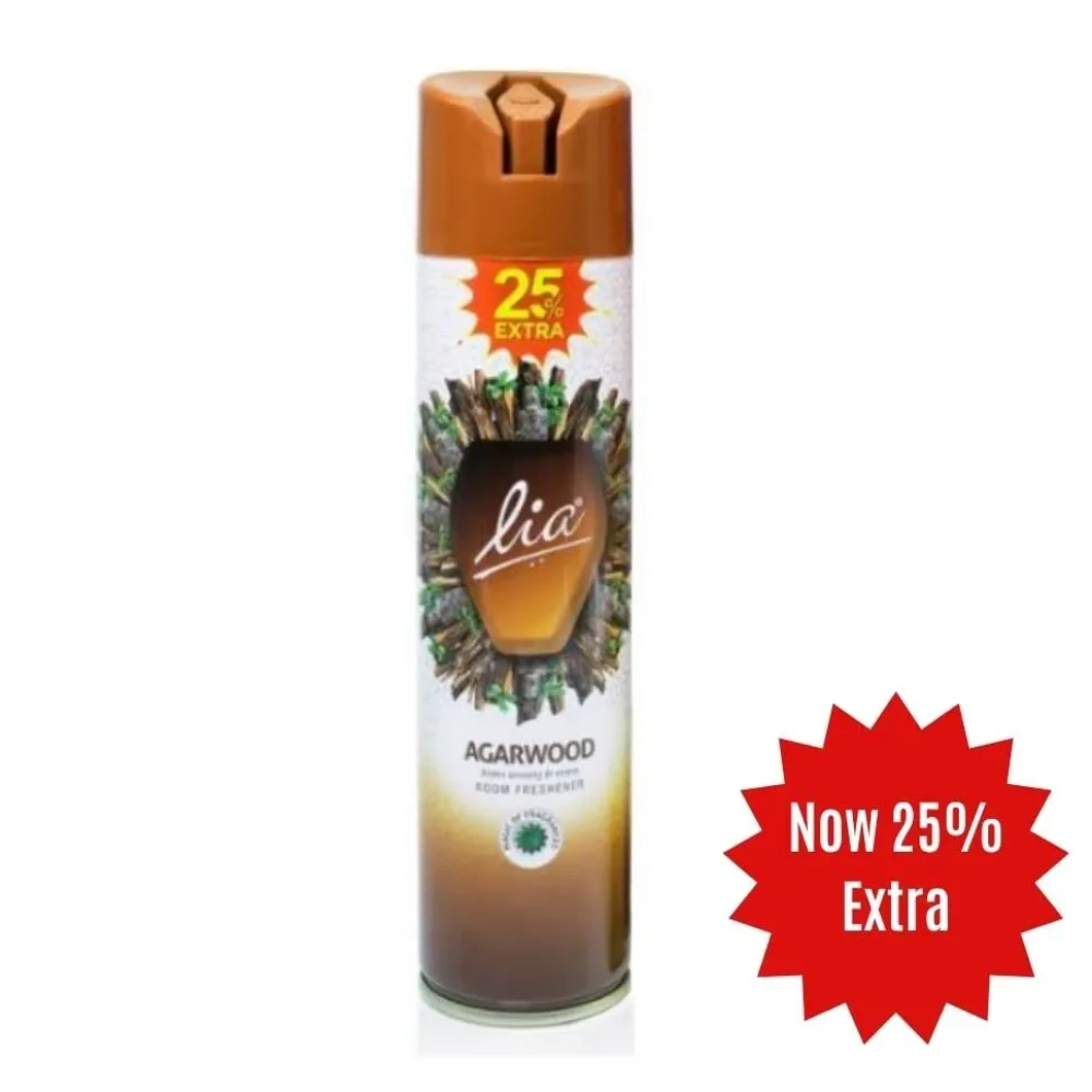Lia Air Freshener for Home, Office, Car Combo with Fragrance | Room Freshener Set of 2 | 25% extra (Fragrance Agarwood)