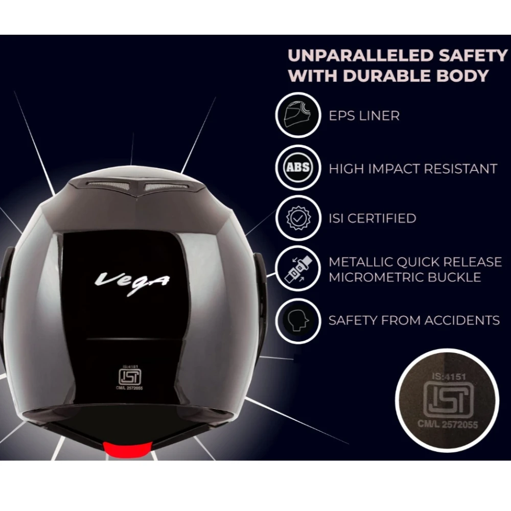 Vega Crux Dx Black Helmet-L