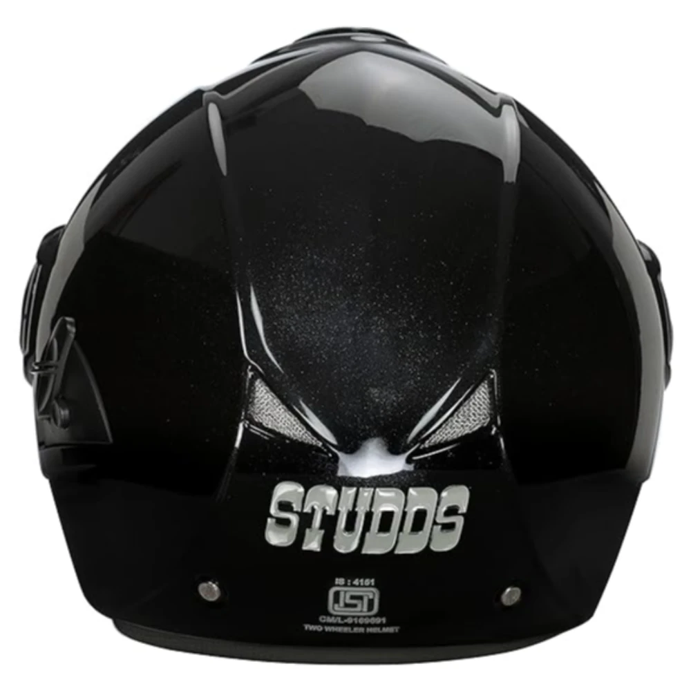 Studds Downtown Open Face Motorcycling Helmet (Black, XL)
