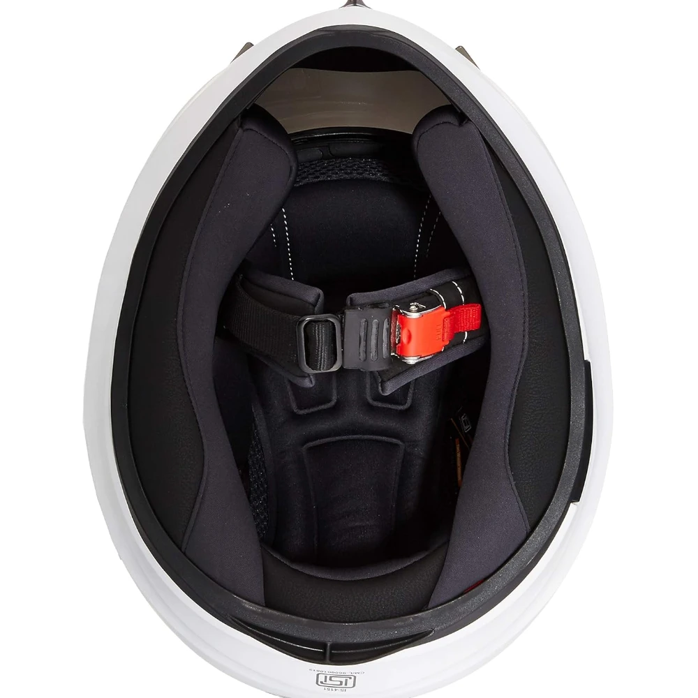 Steelbird SA-1 Aeronautics Full Face Helmet White, Size: M(55-56 cm)