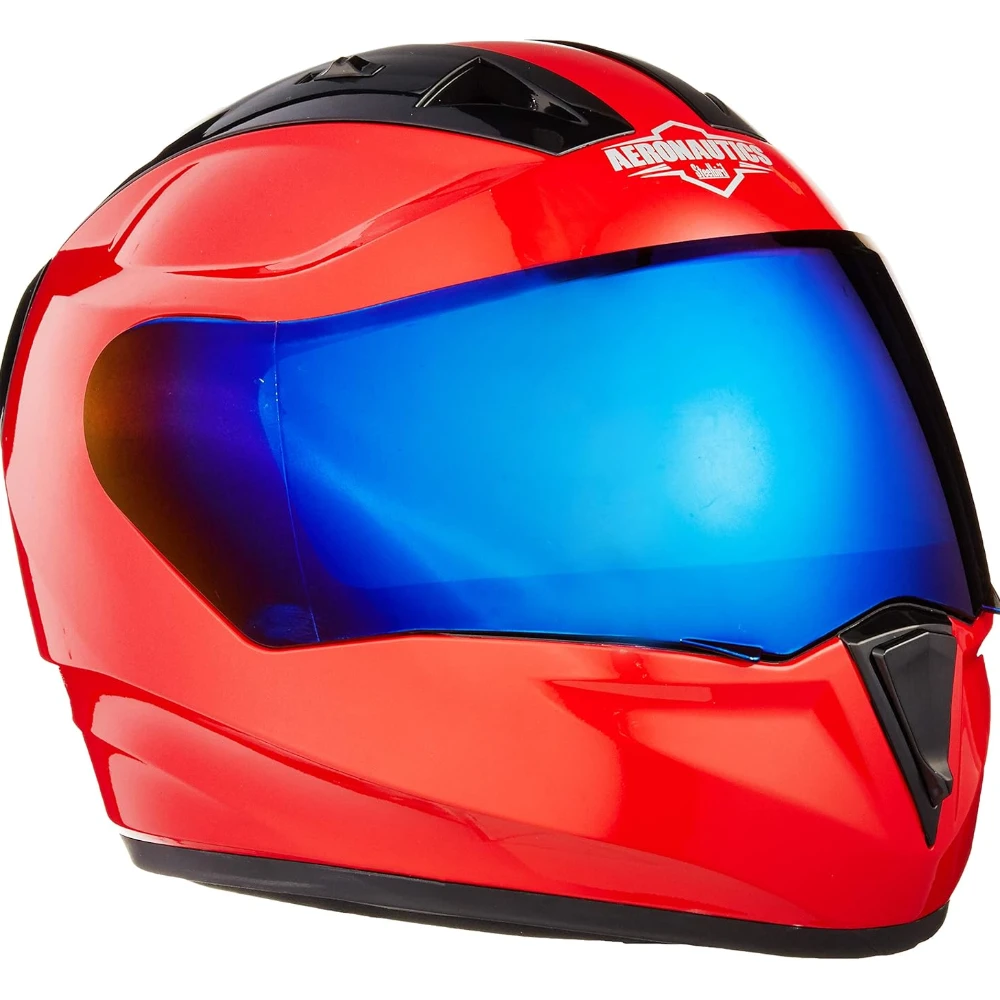 Steelbird SA-1 Aeronautics Full Face Helmet Red, Size: XL(59-60 cm)