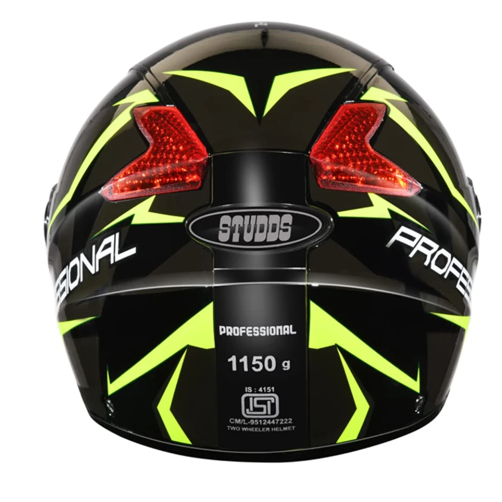 STUDDS Professional D1 Full FACE Helmet N5 Black-XL