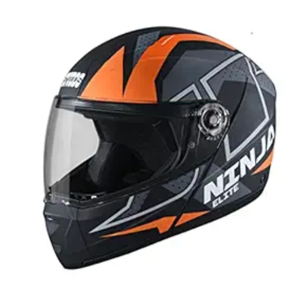 STUDDS Ninja Elite Super D6 FLIP-UP Full FACE Helmet N10 MATT Black-L