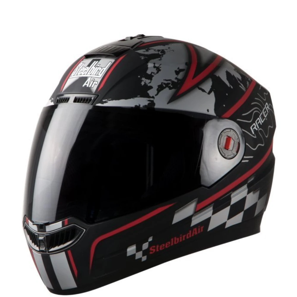 Steelbird STE_AIR_35 Air Racer Full Face Helmet with Visor (Multicolor, L)