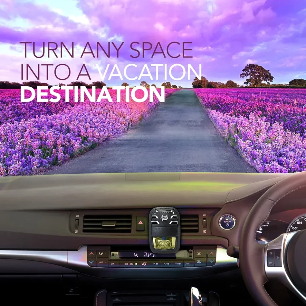 Ambi Pur Car Air Freshner Starter Kit , Lavender, 7.5ml