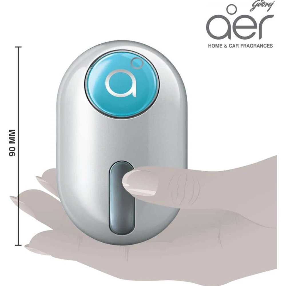 Godrej Aer Click Cool Surf Blue Car Freshener Diffuser Click Gel (10g)