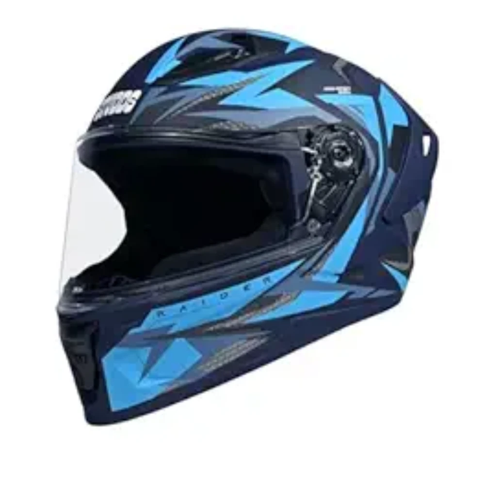 STUDDS Raider Skulpt ISI Certified Full Face Helmet for Men and Women with Spoilor and Clear Visor