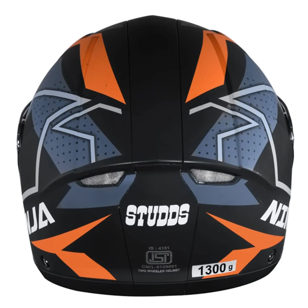 STUDDS Ninja Elite Super D6 FLIP-UP Full FACE Helmet N10 MATT Black-M
