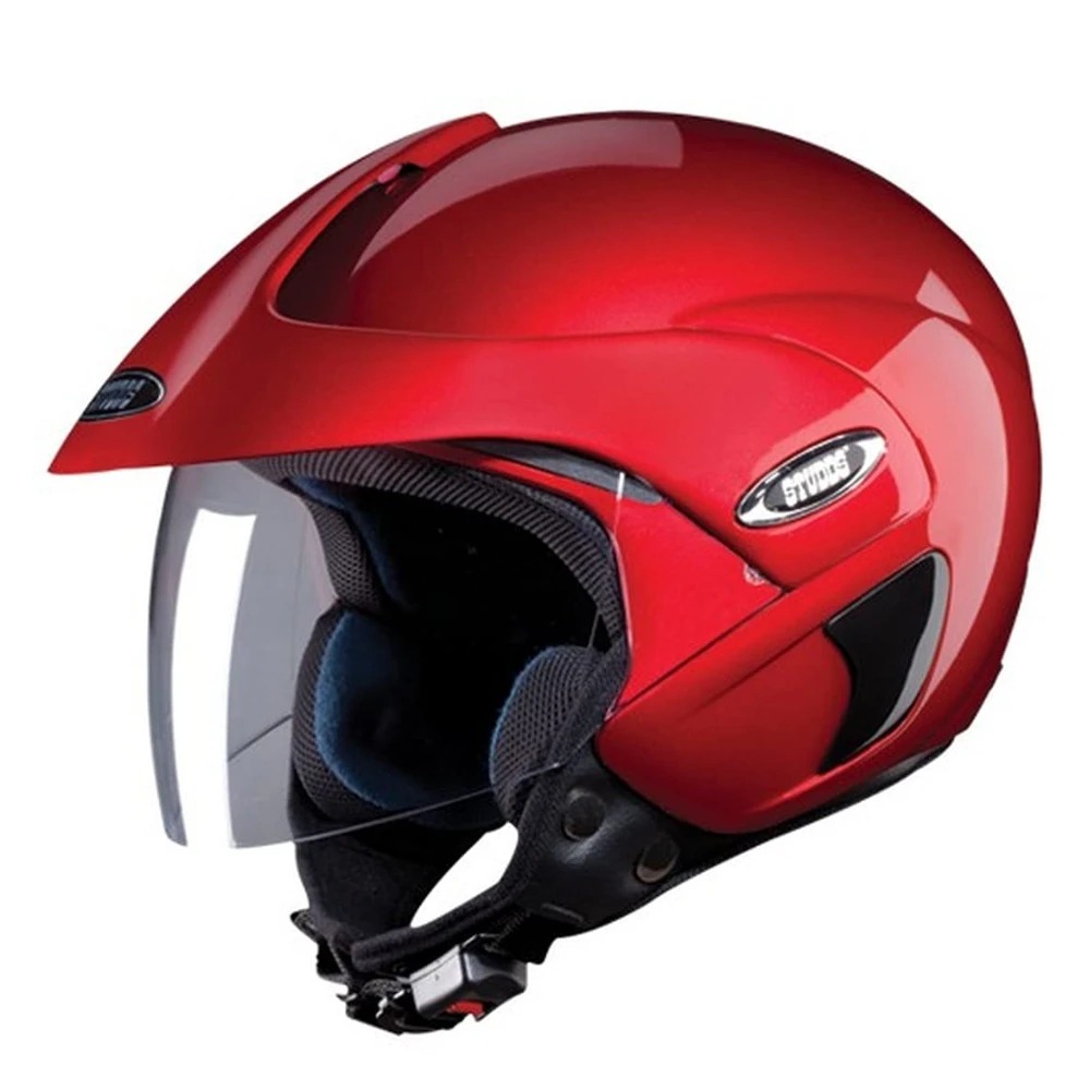 Studds Marshall Open Face Helmet (Cherry Red, L)