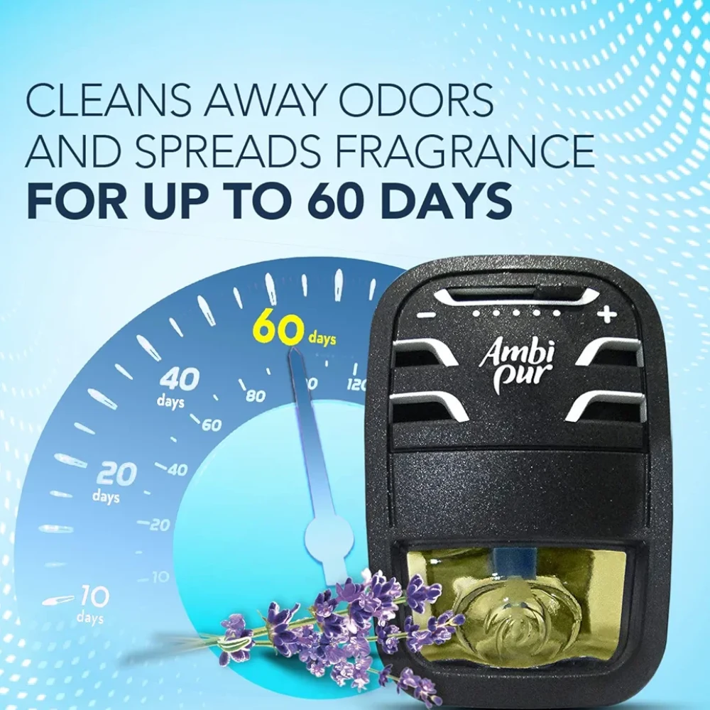 Ambi Pur Car Air Freshner Starter Kit , Lavender, 7.5ml