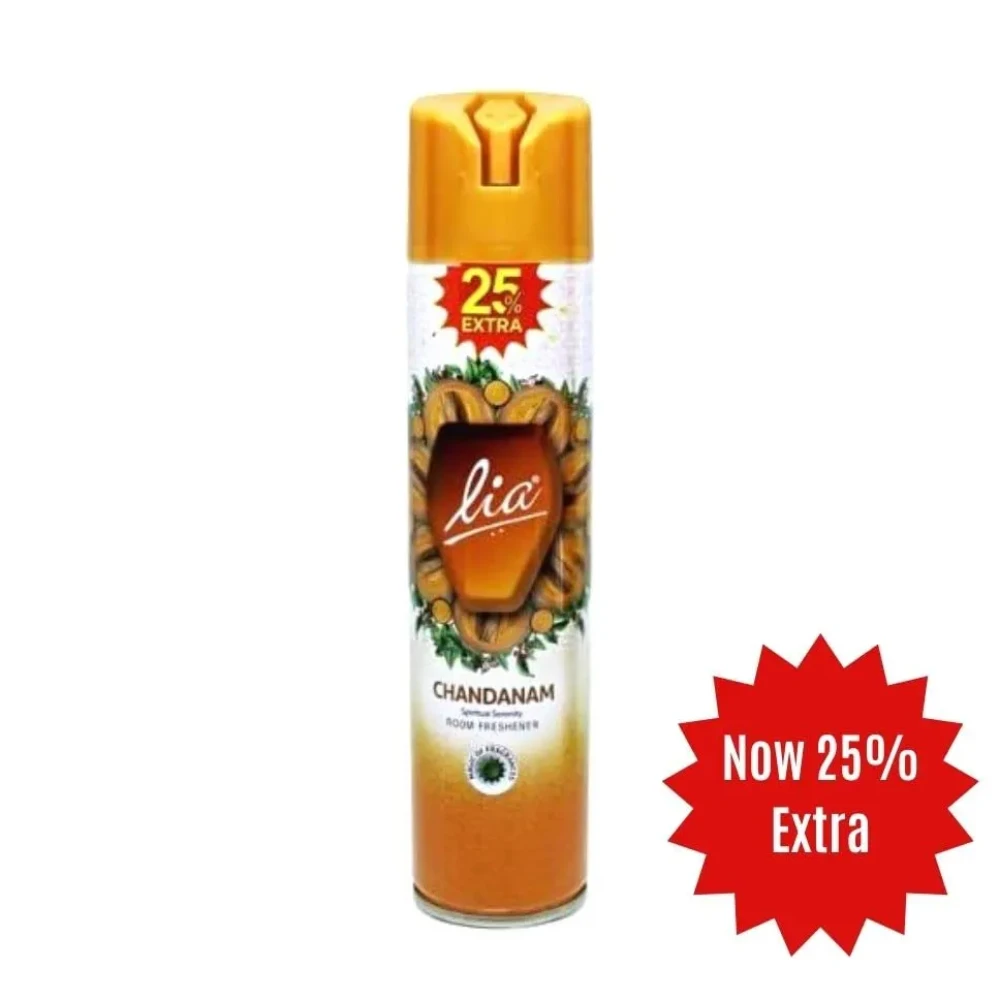 Lia Air Freshener for Home, Office, Car Combo with Fragrance | Room Freshener Set of 2 | 25% extra (Fragrance Chandanam)