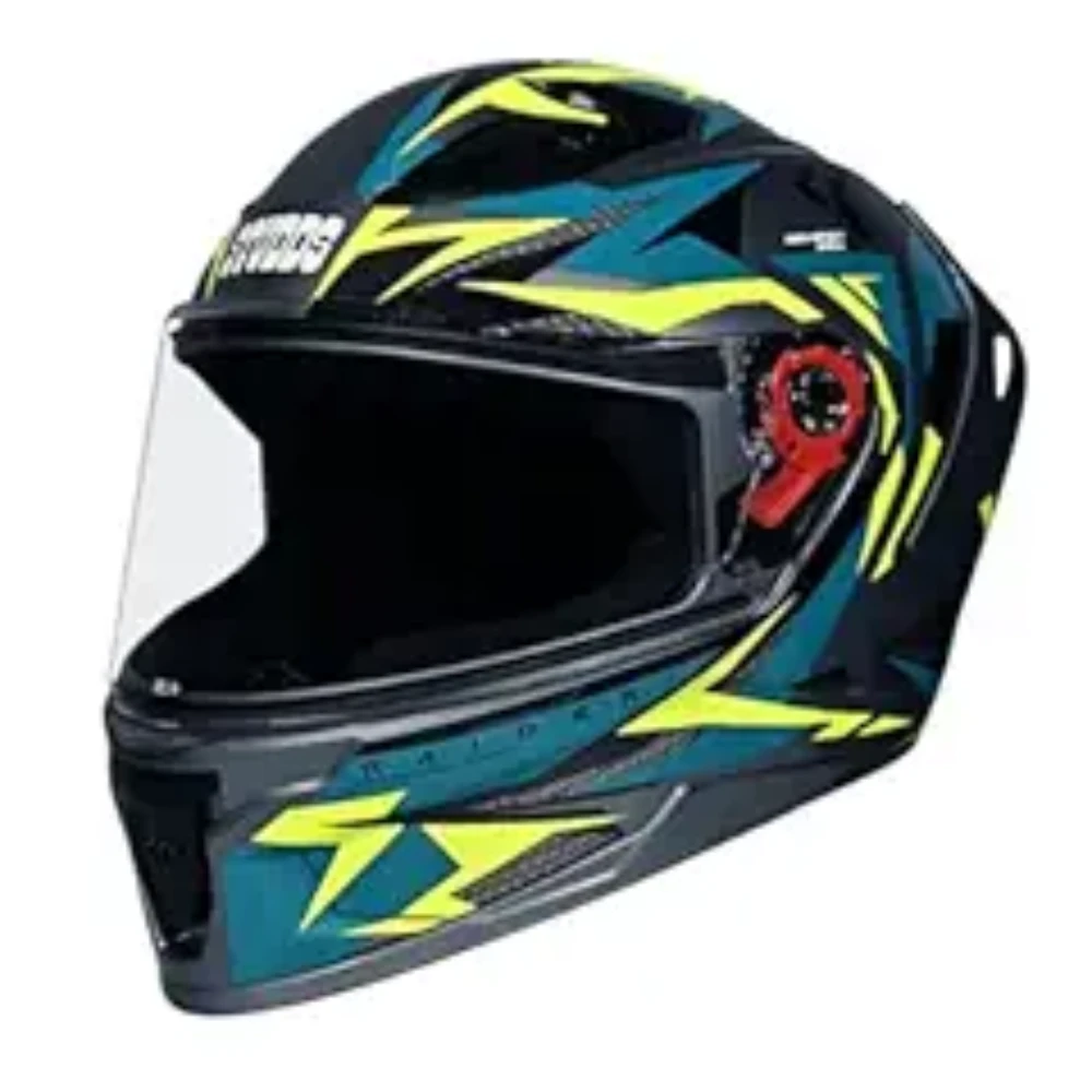 STUDDS Raider Skulpt ISI Certified Full Face Helmet for Men and Women with Spoilor and Clear Visor