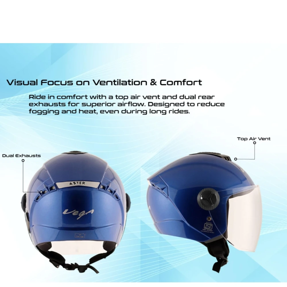 Vega Aster Dx Blue Helmet-L
