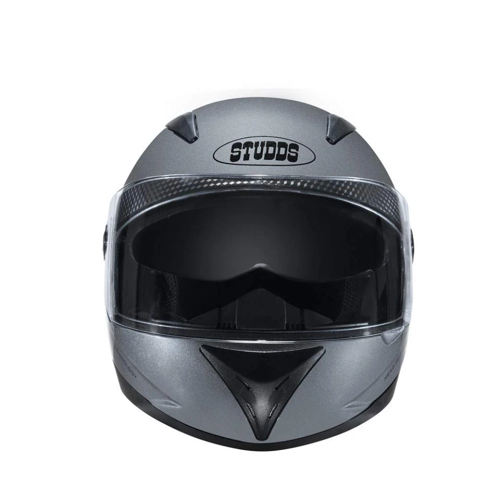 STUDDS SHIFTER Silicone-coated Full Face Helmet with Tinted Visor (Gun Grey, XL)