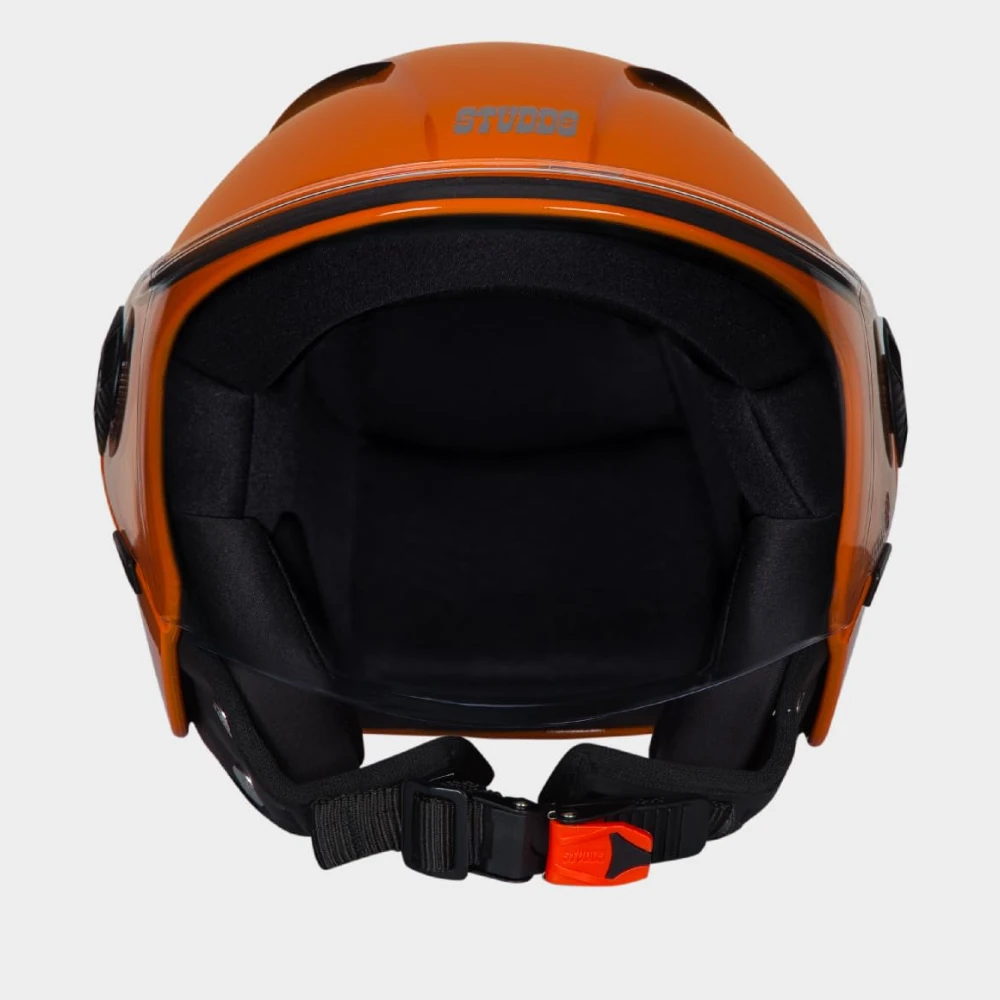 Studds Vogue Isi Certified Open Face Motorcycling Helmet for Men and Women with Clear Visor,Large