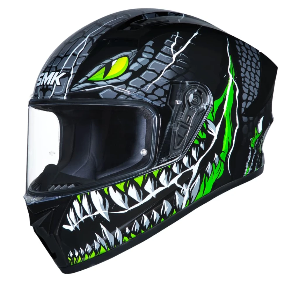 SMK Stellar Sports Taotei Helmet Ece-06 Certified with Anti Fog Clear Visor for Men and Women