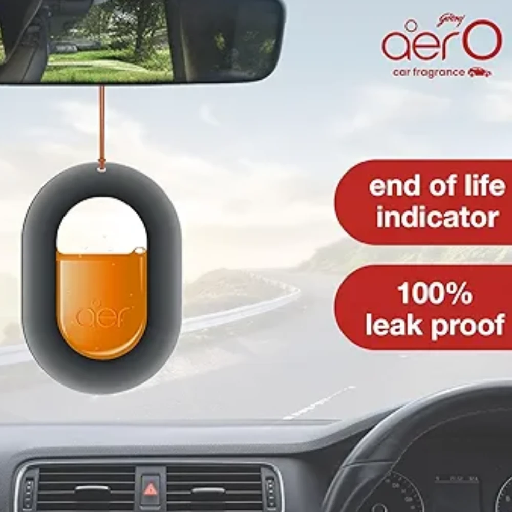 Godrej aer O – Hanging Car Air Freshener – Assorted Pack of 3 (22.5g) | Gel Lasts up to 30 days | Car Accessories