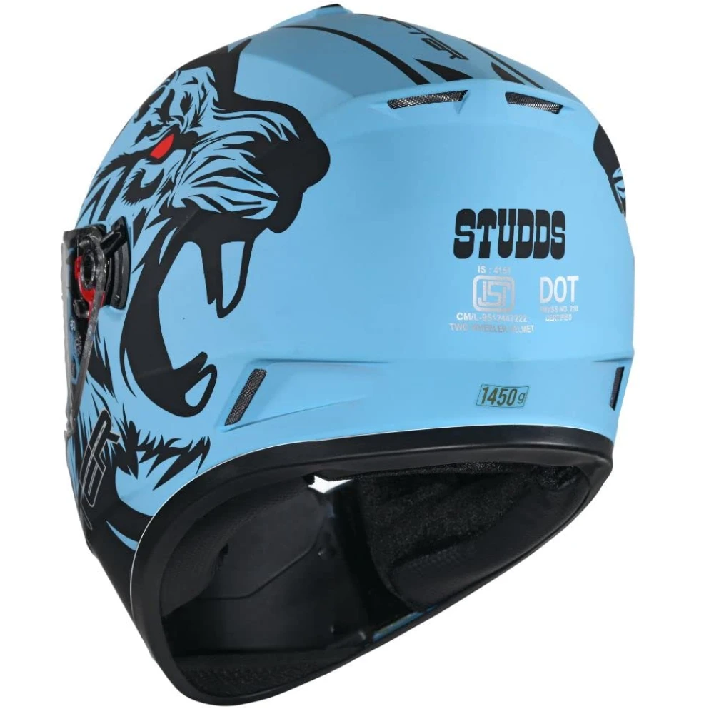 Studds Drifter Full Face Helmet Matt Blue N9, Size: XL(60 cm)