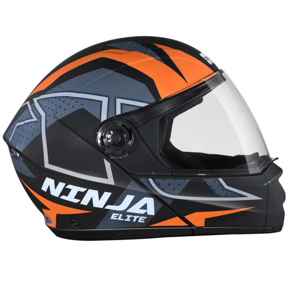 STUDDS Ninja Elite Super D6 FLIP-UP Full FACE Helmet N10 MATT Black-M