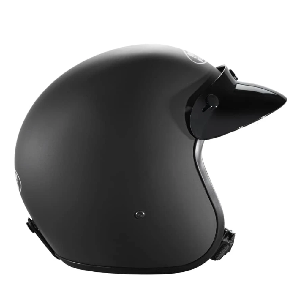 Studds JETSTAR Classic Plain Open Face Helmet (Matt Black, XL)