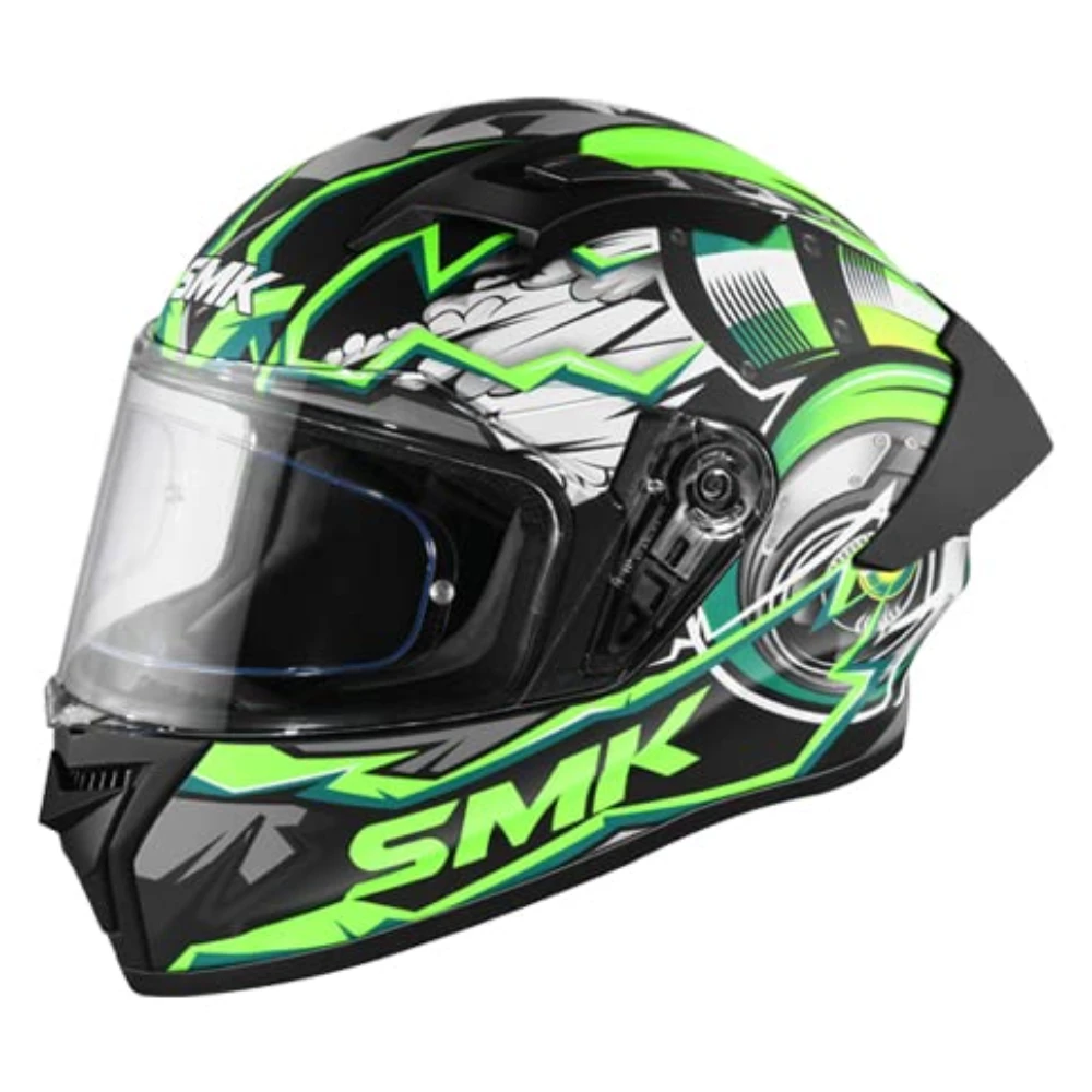 SMK Stellar Sports Turbo Full FACE Helmet with PINLOCK Fited (MA-286)-XL