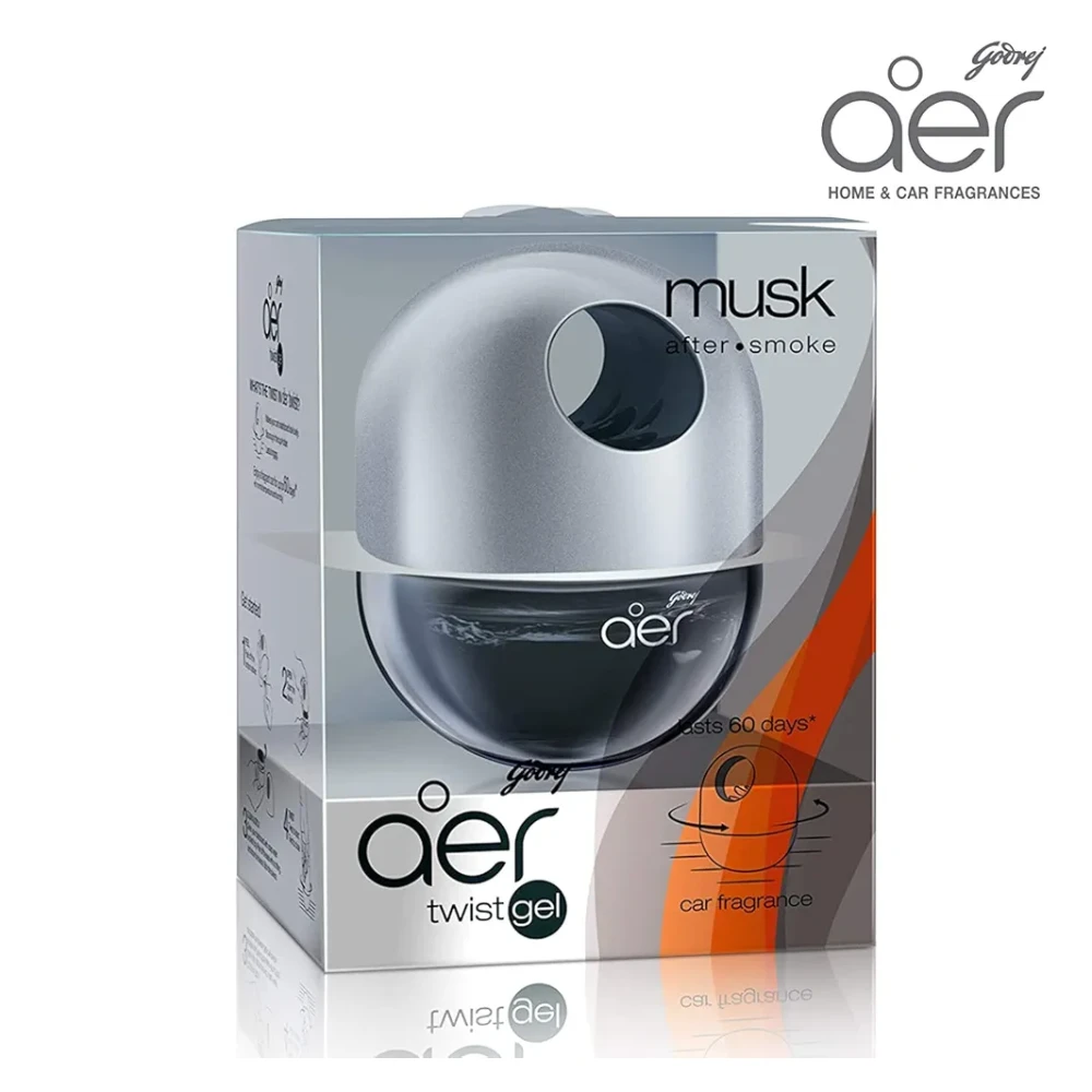Godrej aer Twist, Car Air Freshener - Musk After Smoke (45g)