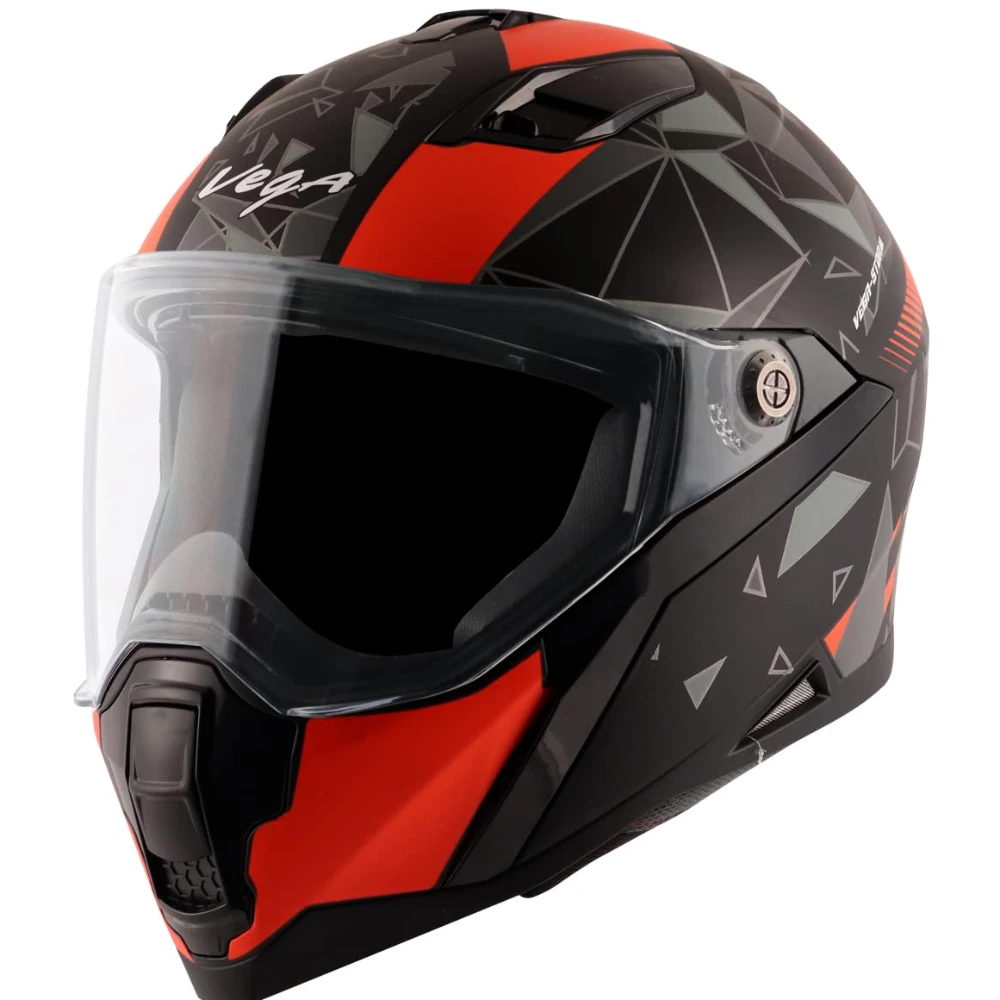 Vega Storm Drift Dull Black Orange Helmet-L