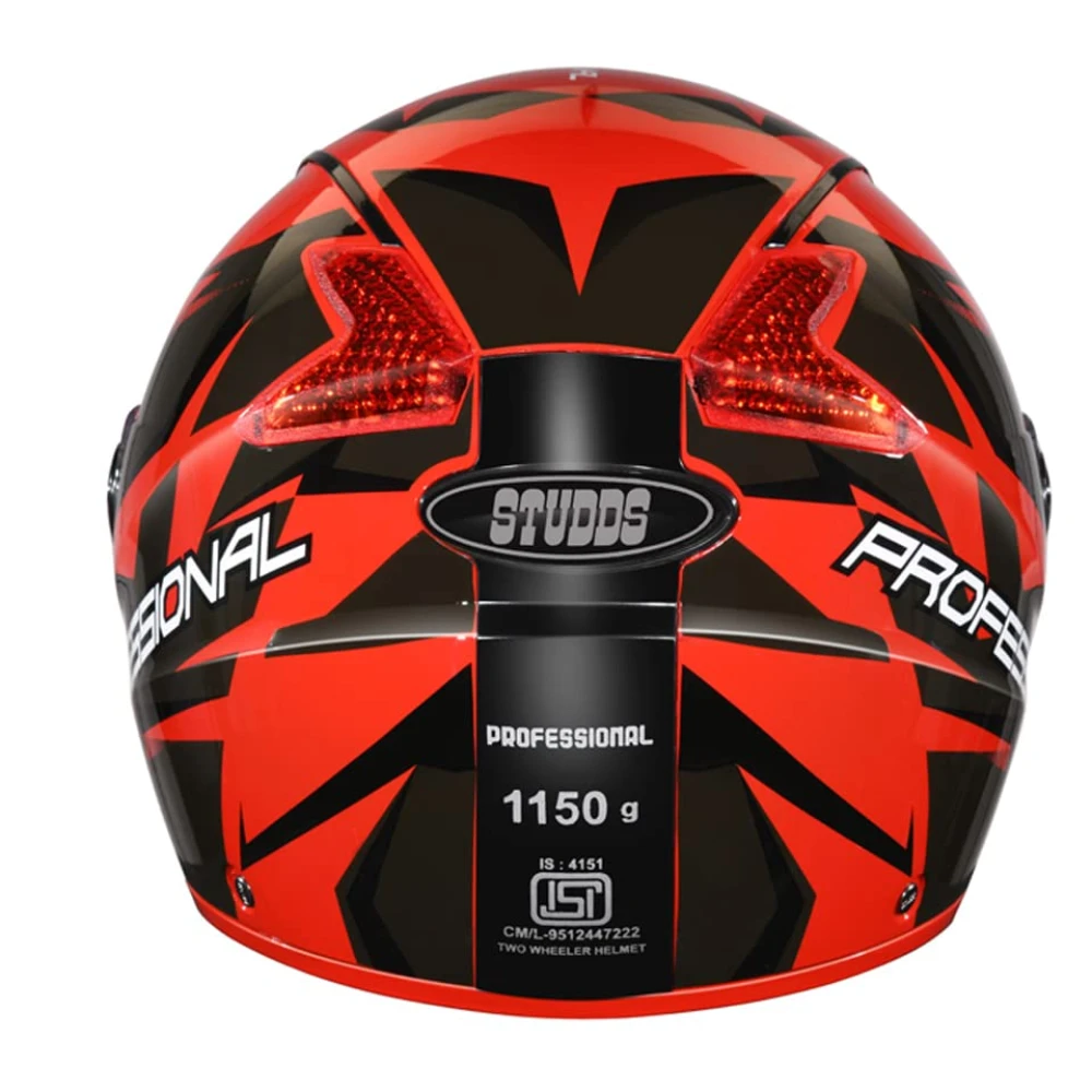 STUDDS Professional D1 Full FACE Helmet N9 RED-M