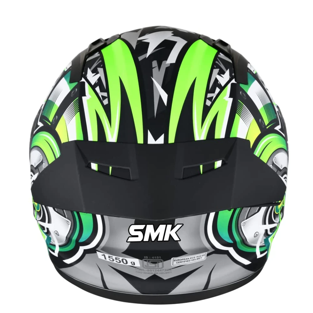SMK Stellar Sports Turbo Full FACE Helmet with PINLOCK Fited (MA-286)-XL